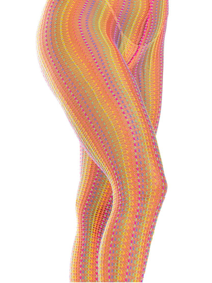USA Only - Candy Skies Crochet Net Tights - Multicolor (One Size)