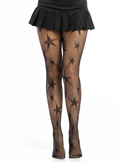 USA Only - Star Net Tights - Black (OS)