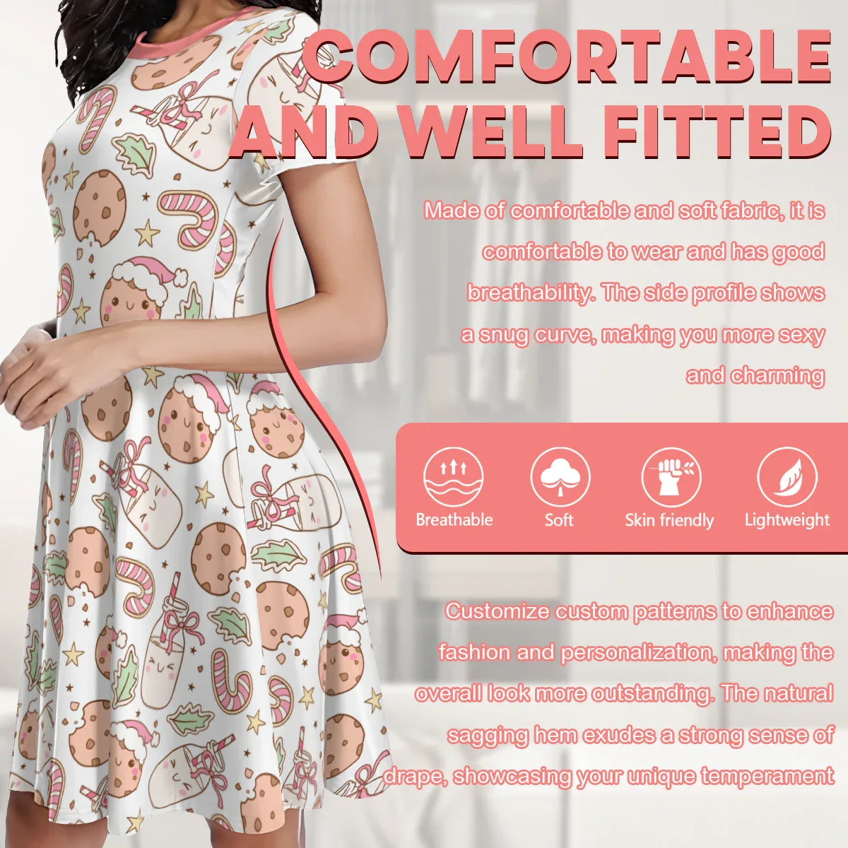Cookie Milk Holiday Play Dress - Puppy's Aesthetics