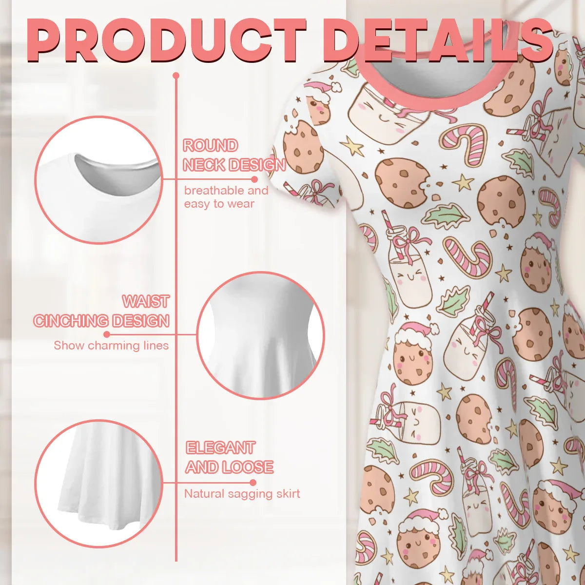 Cookie Milk Holiday Play Dress - Puppy's Aesthetics