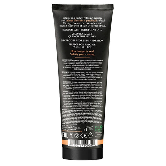 Wicked Sensual Massage Cream-Orange Blossom + Patchouli Scented 4oz