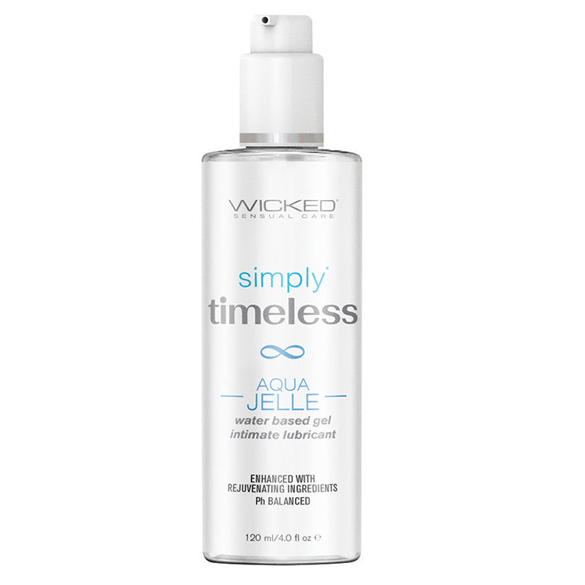 USA Only - Wicked Simply Timeless Aqua Jelle Water-Based Gel Lubricant 4oz
