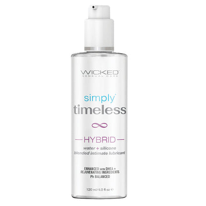 USA Only - Wicked Simply Timeless Hybrid Water & Silicone Lubricant 4oz