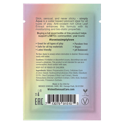 Wicked Sensual Simply Aqua Special Edition Foil Pack 3ml