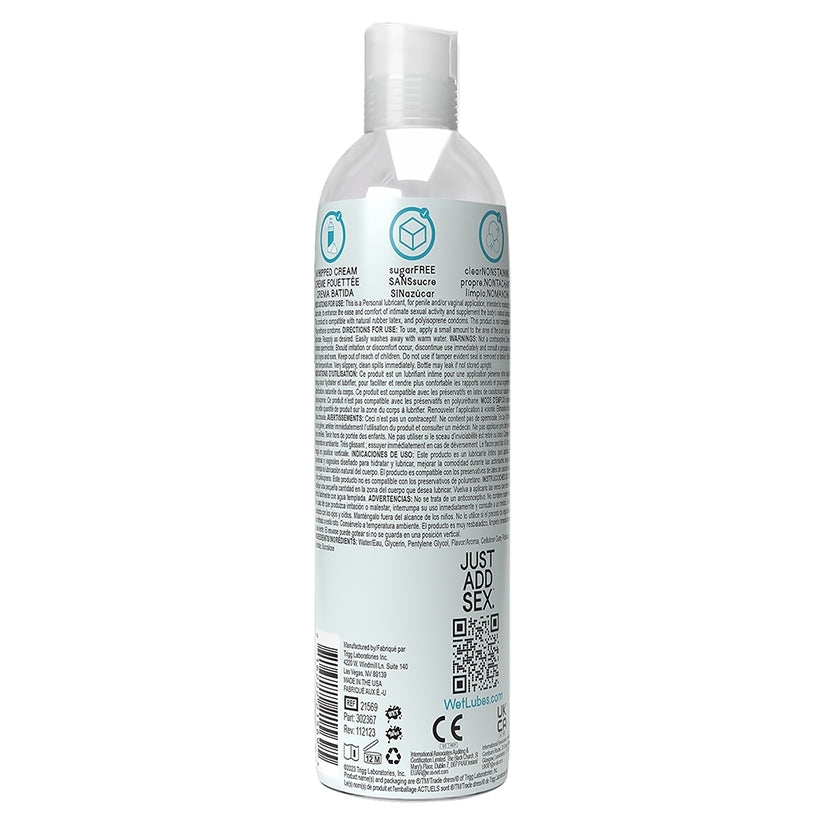 Wet Delicious Oral Play Whipped Cream Waterbased Flavored Lubricant 4oz