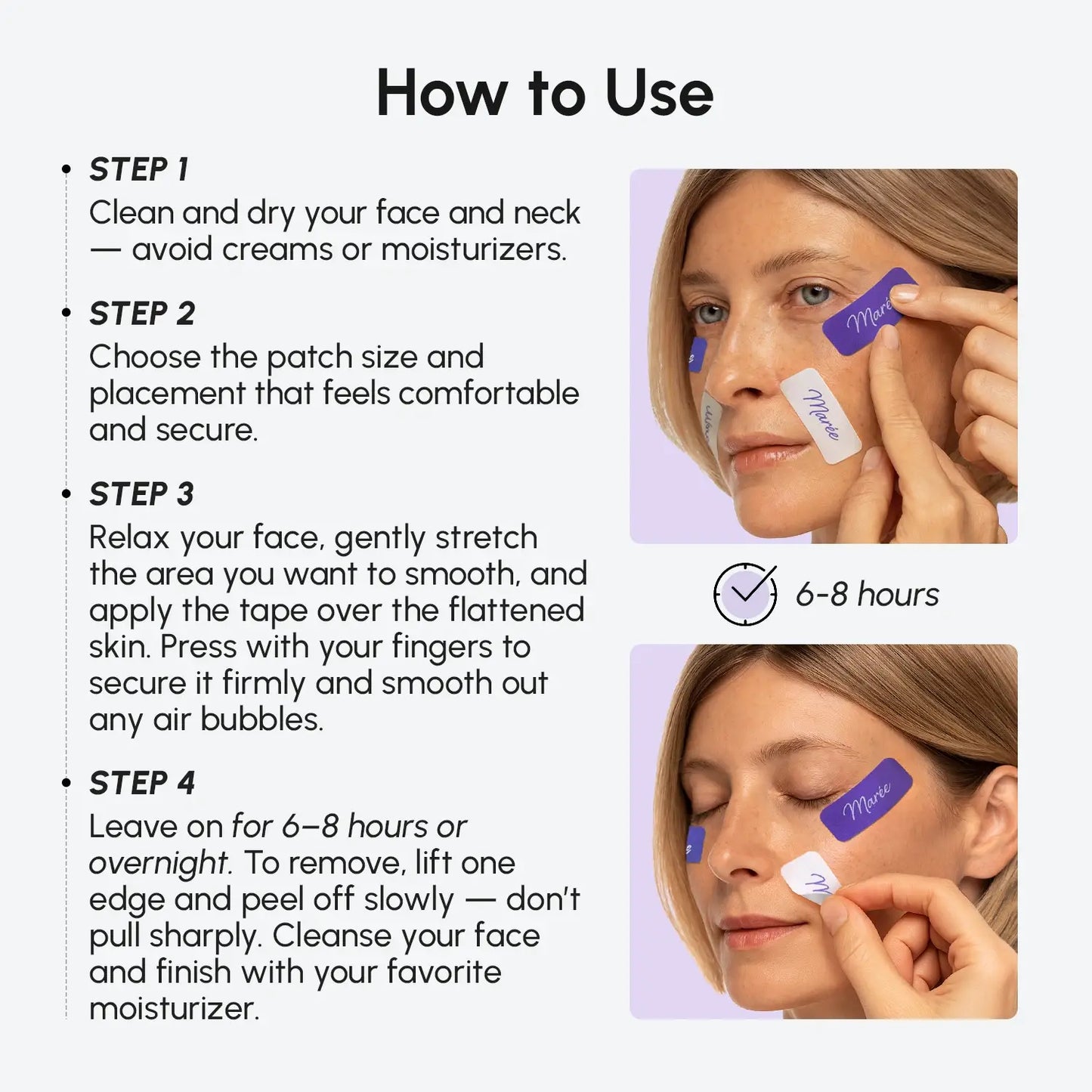 Marée® Anti-Wrinkle Tape Patches