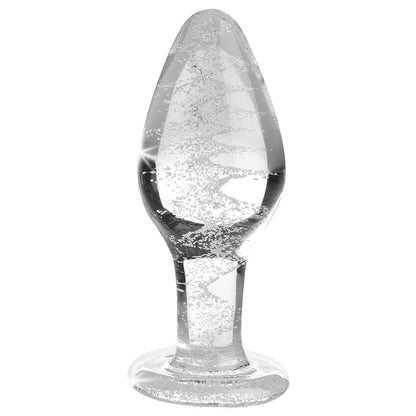Booty Sparks Glow-In-The-Dark Glass Anal Plug-Large