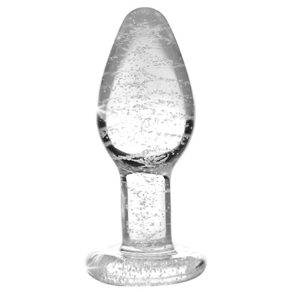 Booty Sparks Glow-In-The-Dark Glass Anal Plug-Small