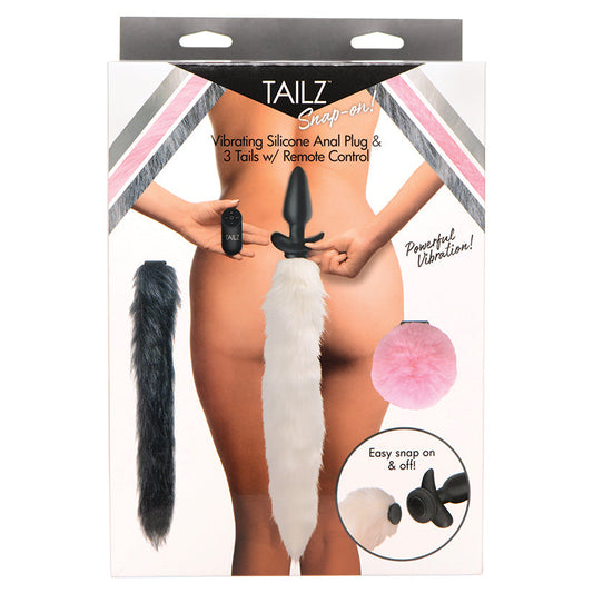 USA Only - Tailz Vibrating Anal Plug & 3 Tails with Remote Control