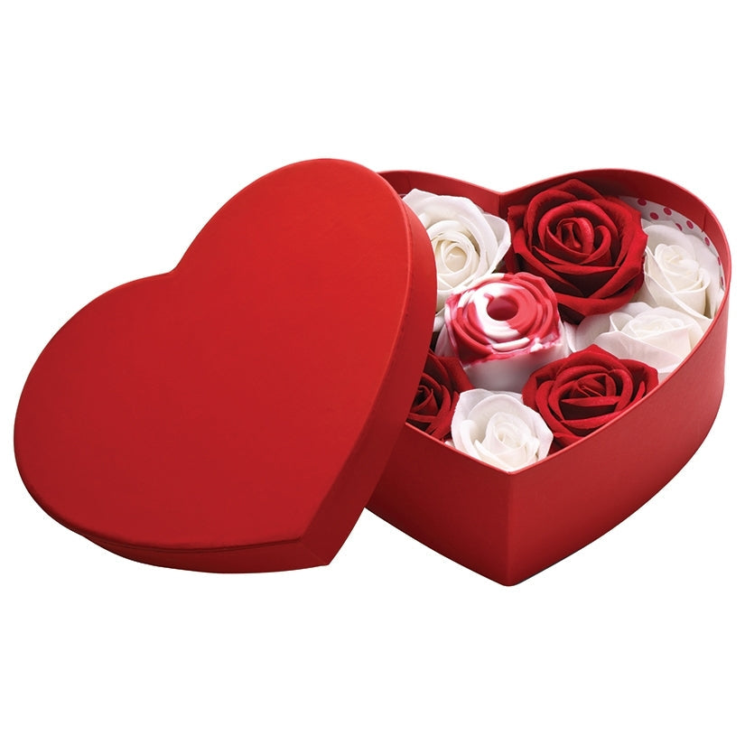 Bloomgasm Sucking Rose Heart Box-Red/White