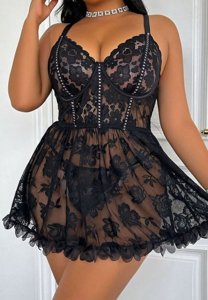 After Midnight Babydoll Set (Plus Size)