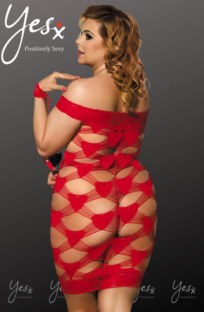 Plus Size Hearts and Handcuffs Lingerie