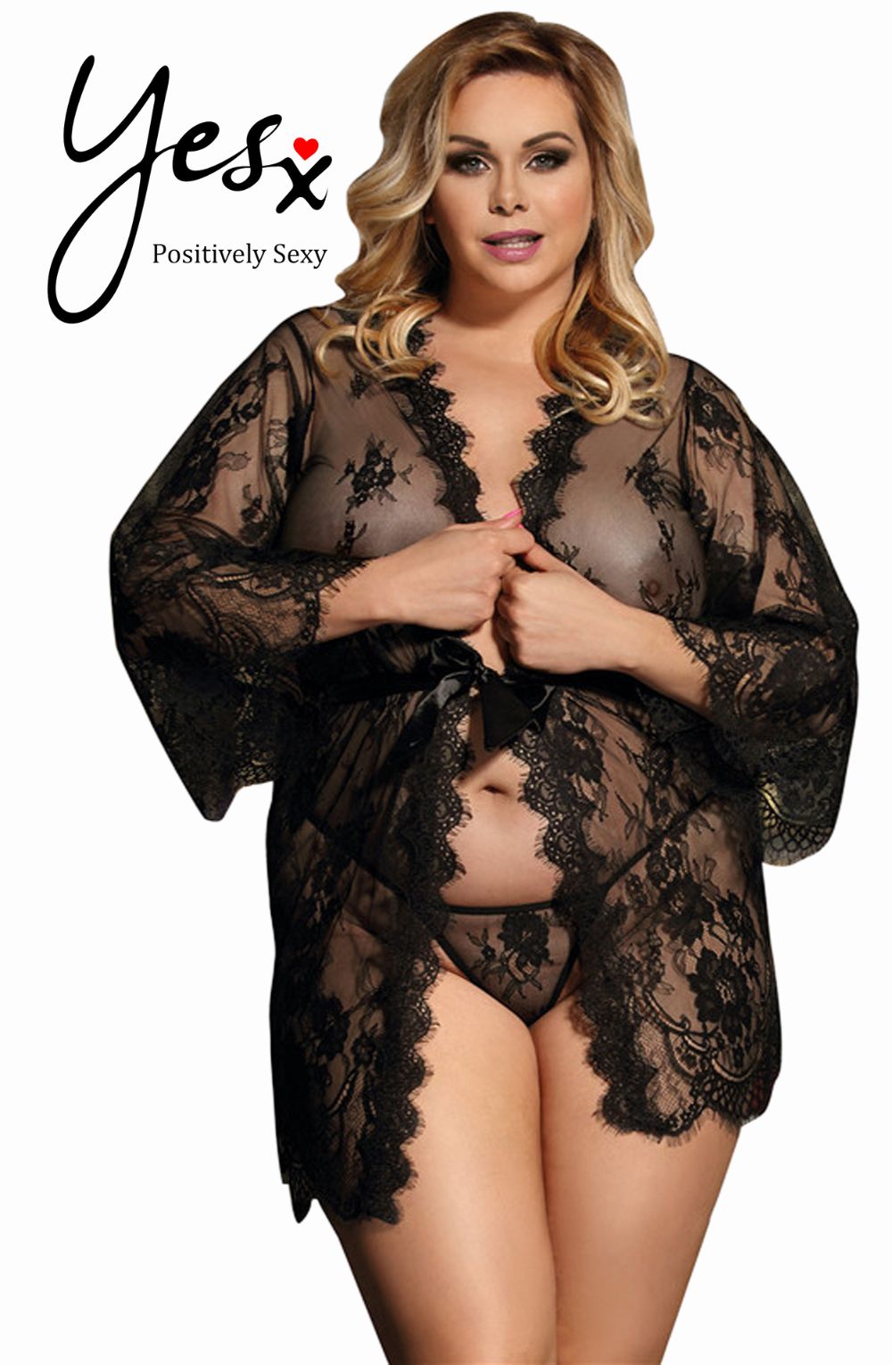 Elegant Robe Set (Black, Up to 6XL)