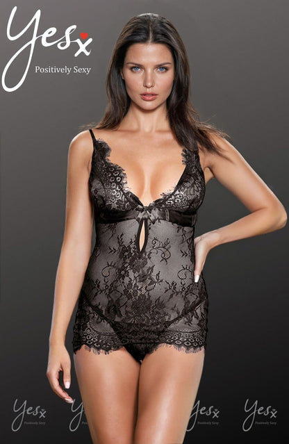 Ebony Elegant Chemise (Black)