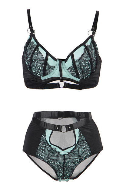 Elegant Bra Set (Blue)
