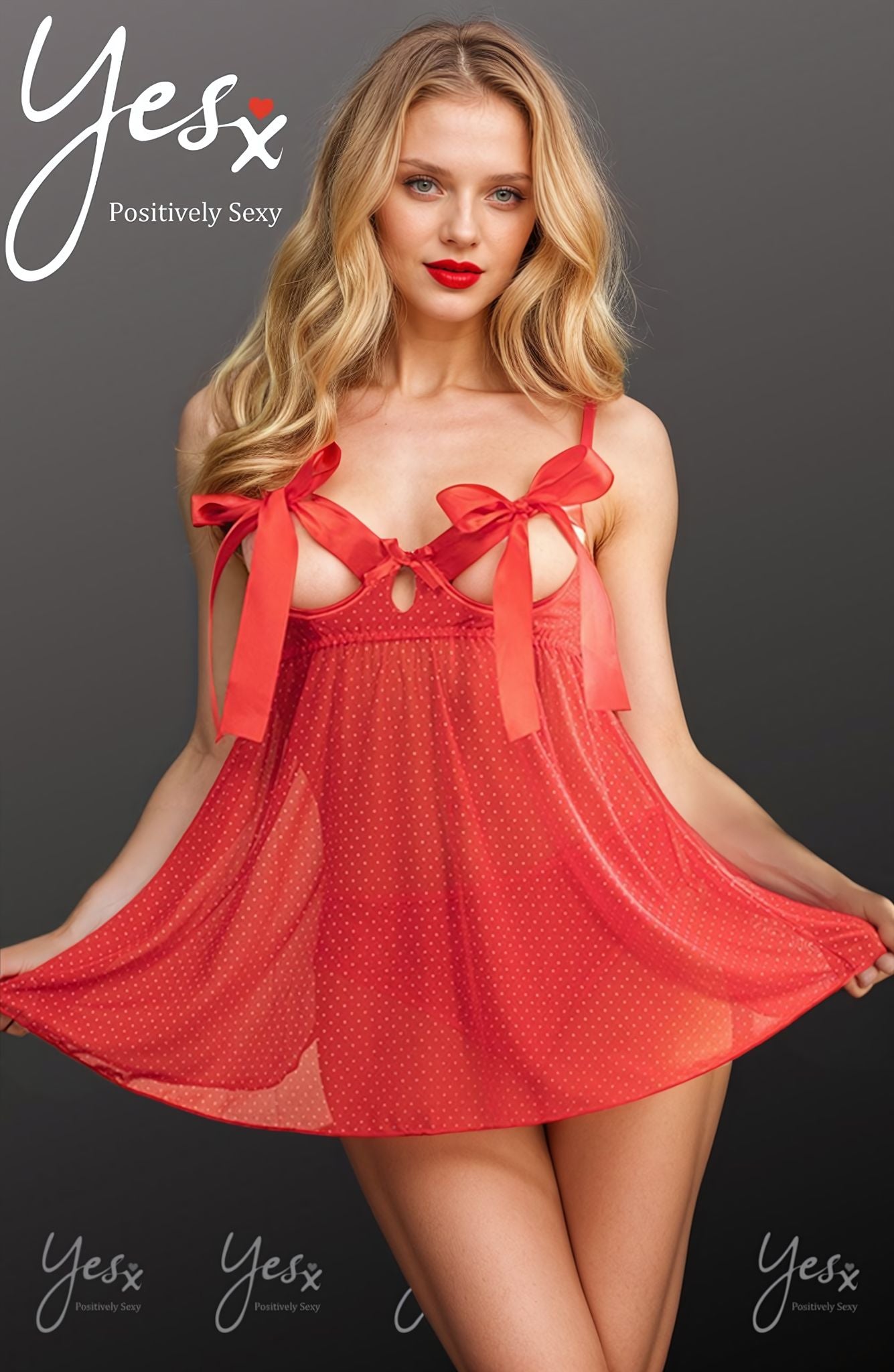 Babydoll Lingerie Set (Red)