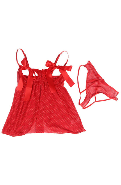 Babydoll Lingerie Set (Red)