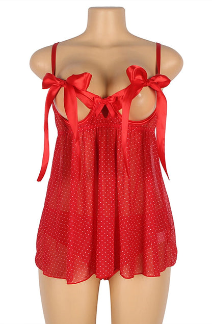 Babydoll Lingerie Set (Red)
