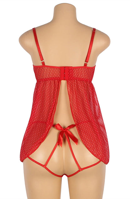 Babydoll Lingerie Set (Red)