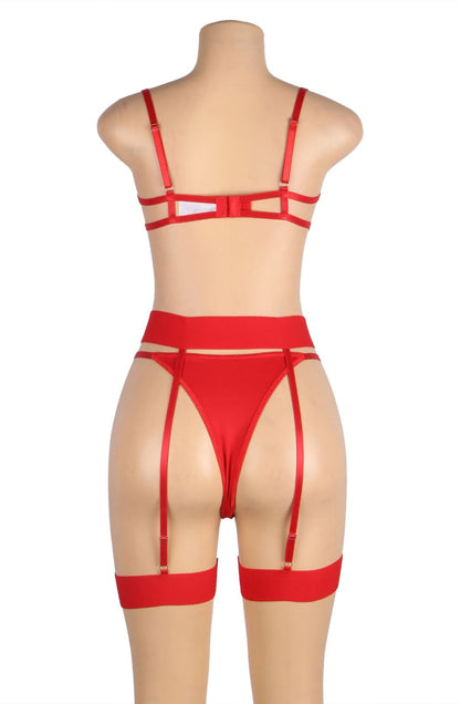 Elegant Bra Set (Red)