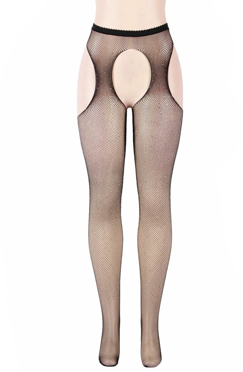 Sparkly Fishnet Tights (Black)