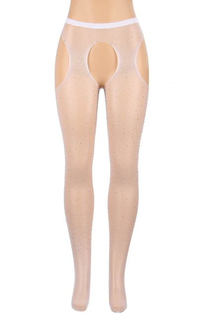 Sparkly Fishnet Tights (Black)