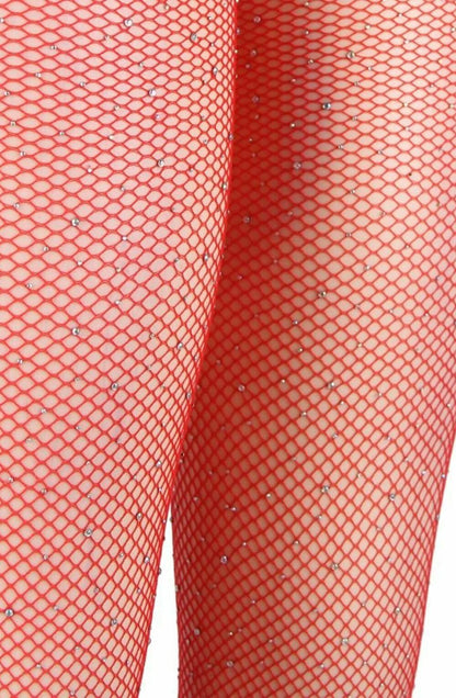 Sparkly Fishnet Tights (Black)