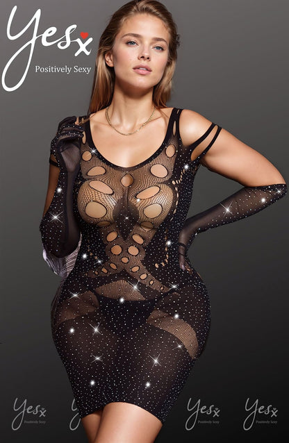 Elegant Sparkly Dress (Black)