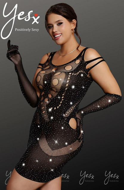 Elegant Sparkly Dress (Black)