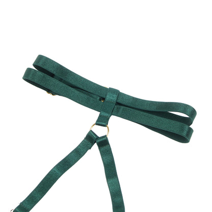 Hollow Cut Halter Bra Set