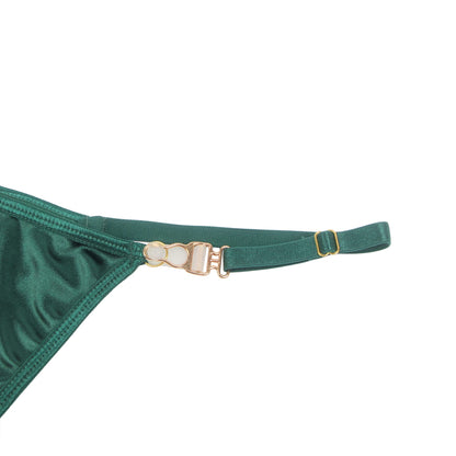 Hollow Cut Halter Bra Set