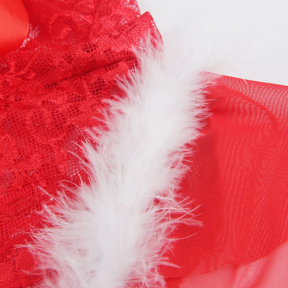 Christmas Halter Neck Teddy Lingerie (Up to 4XL)