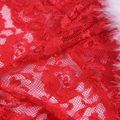 Christmas Halter Neck Teddy Lingerie (Up to 4XL)