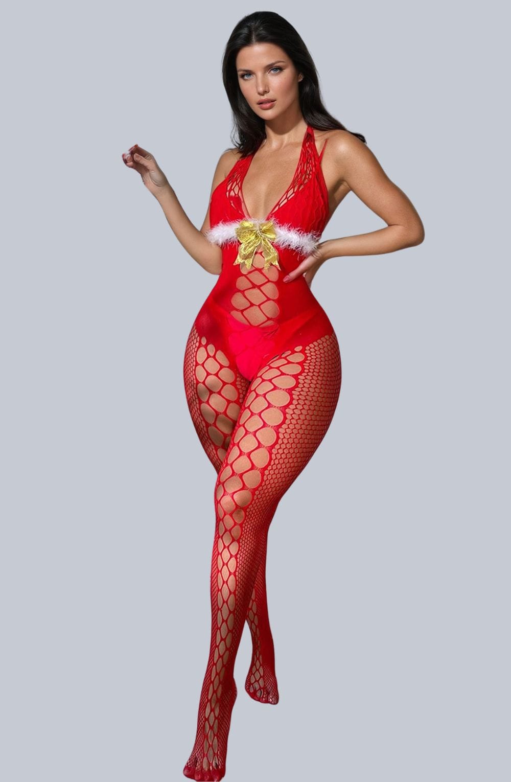 Fluffy Christmas Bodystocking