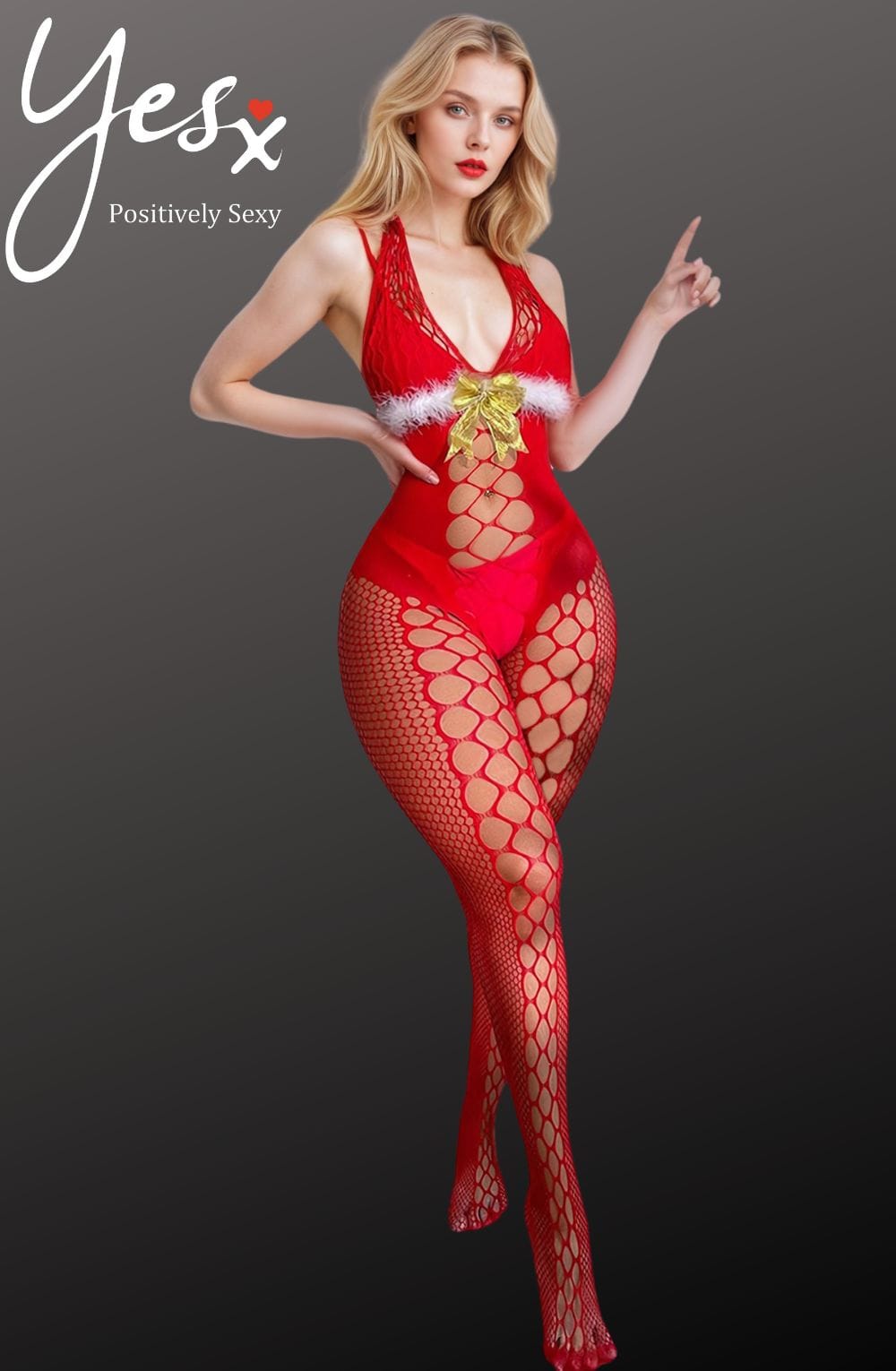 Fluffy Christmas Bodystocking