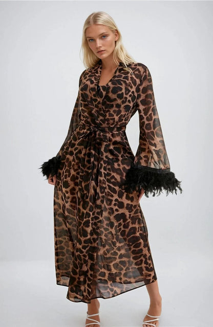 Leopard Print Robe