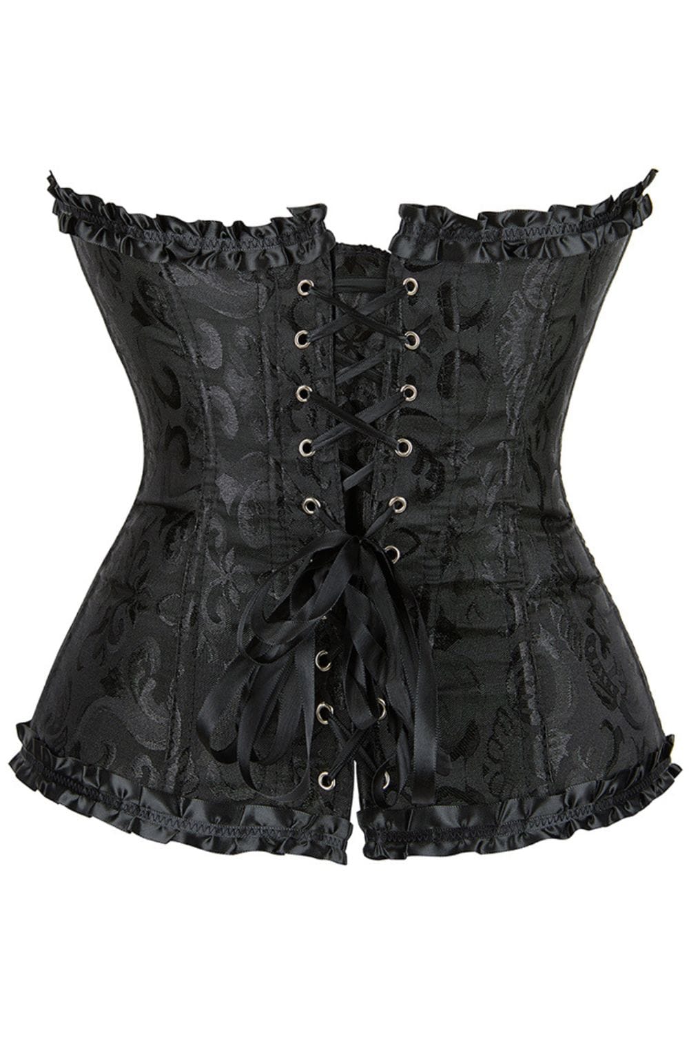 Elegant Brocade Corset (Black, Up to 5XL)