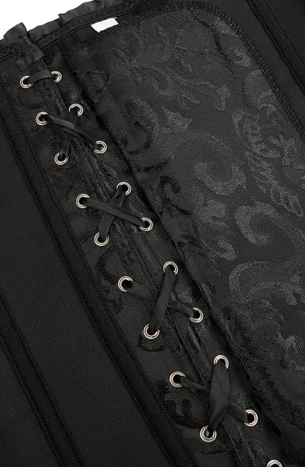 Elegant Brocade Corset (Black, Up to 5XL)