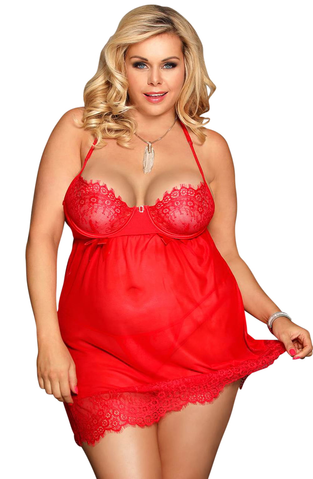 Babydoll Lingerie Set (Red)