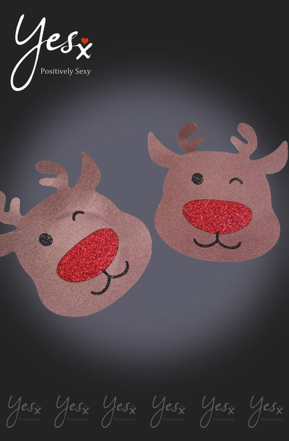 Reindeer Nipple Covers (Brown/Red)