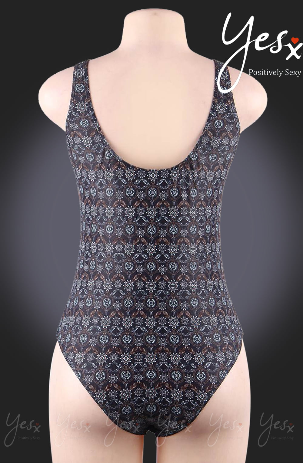 Elegant One Piece Swimsuit (Navy)