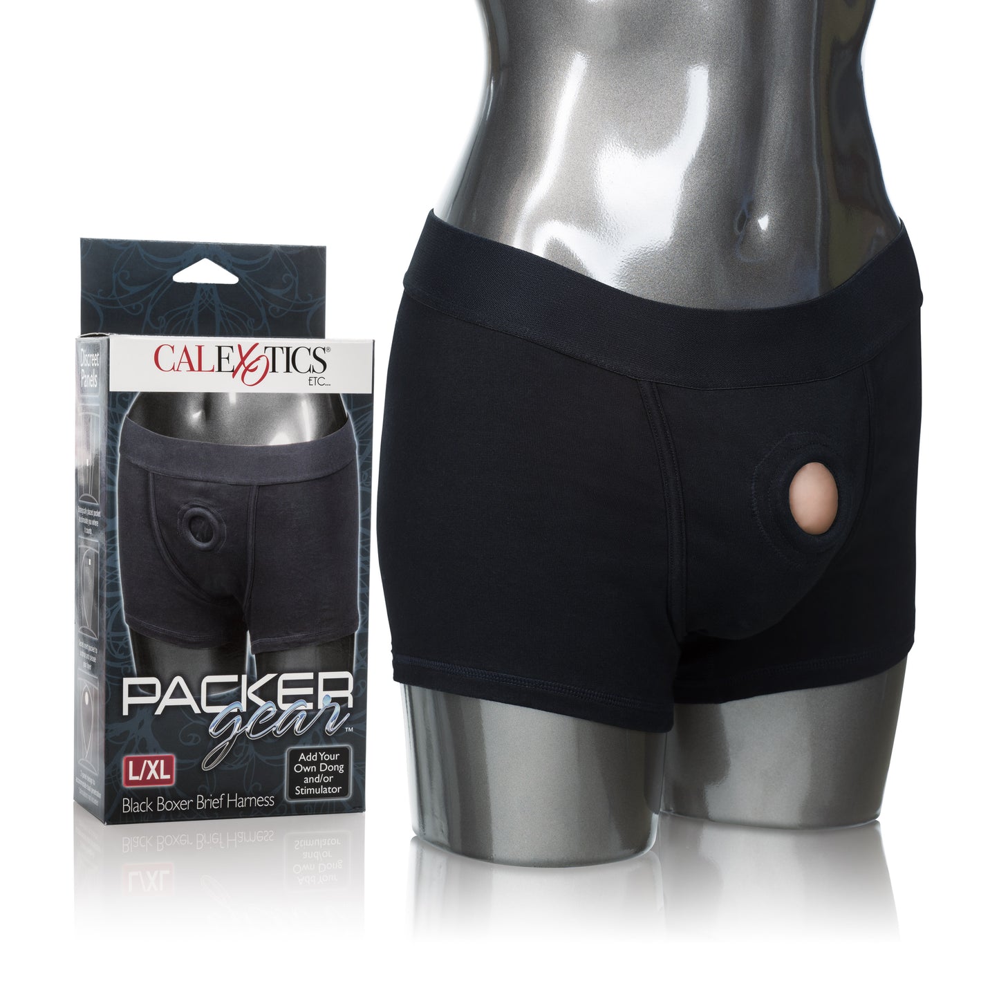Packer Gear Boxer Brief Harness - Large/XL - Black