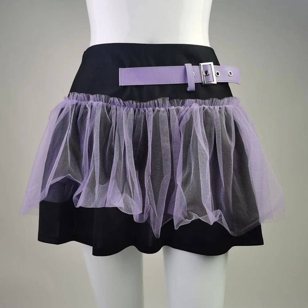 Pretty Purple Pastel Goth Skirt Purple