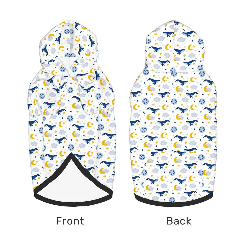 Sleepy Whale Dreams Pet Hoodie