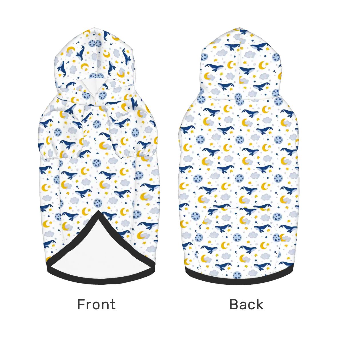 Sleepy Whale Dreams Pet Hoodie