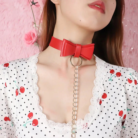 Pretty Bow Collar & Leash (Colors)