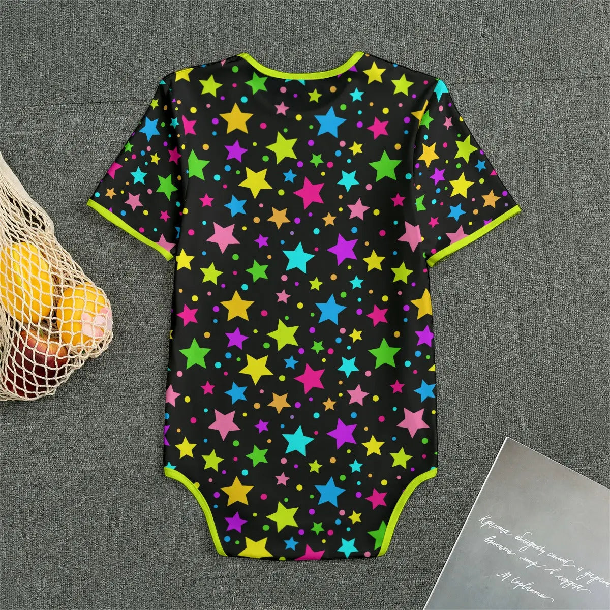 Neon Stars Adult Unisex Onesie - Image #5