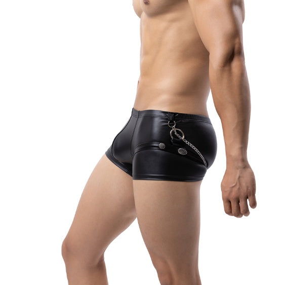 Cheeky Charm Imitation Leather Boxers
