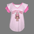 Little One Strawbaby Ruffle V-Neck Play Tee