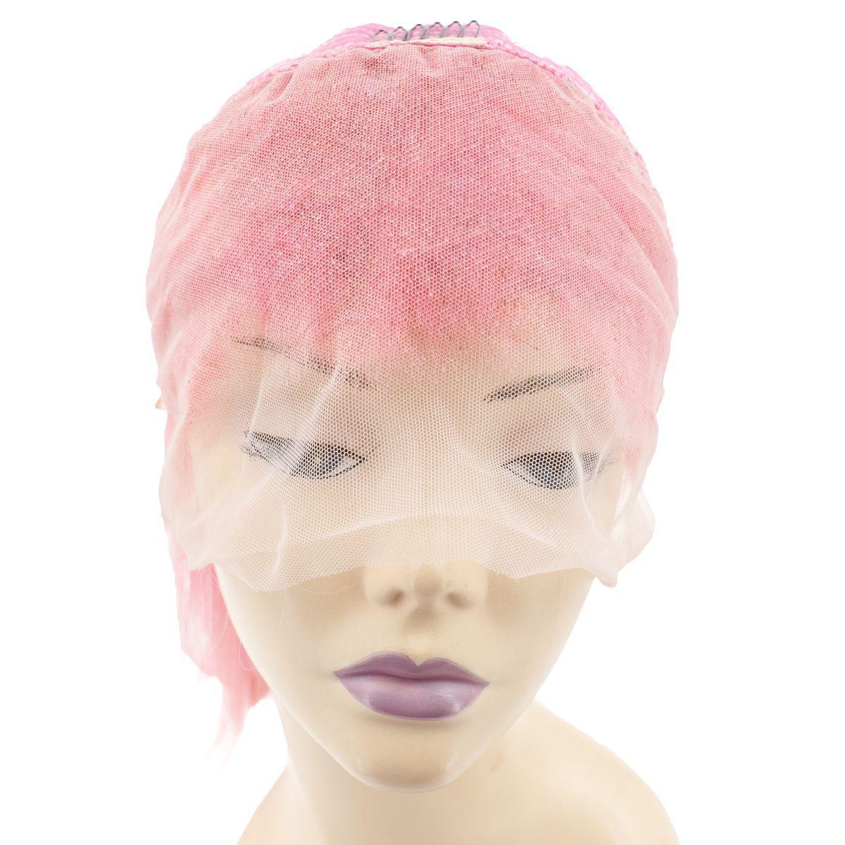 Cotton Candy Transparent Lace Front Bob Wig